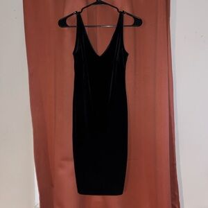black body-con dress